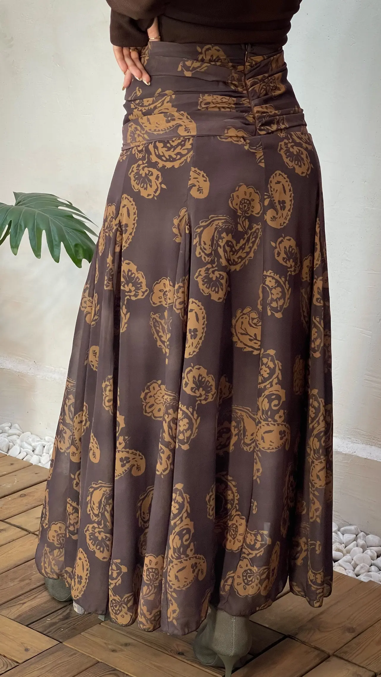 دامن استر دار حریر دراپه